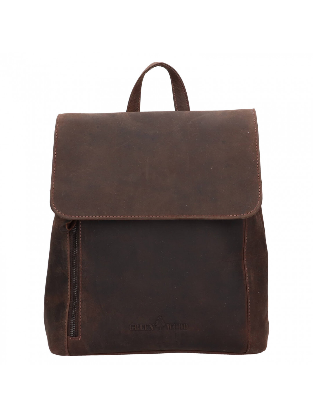 Dámský kožený batoh Greenwood Anet – tmavě hnědá